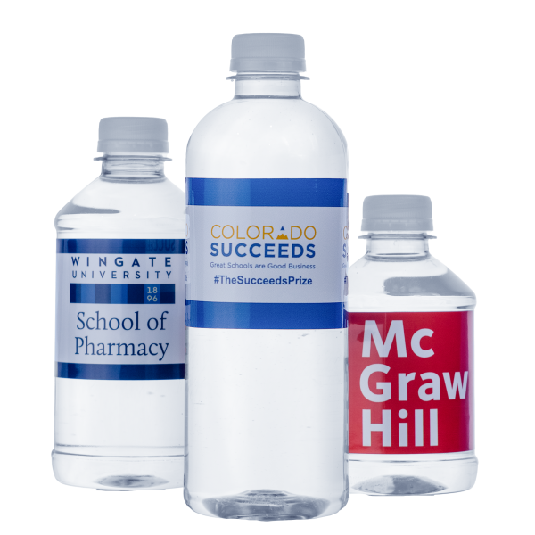 16.9 oz bottled water labels for colleges